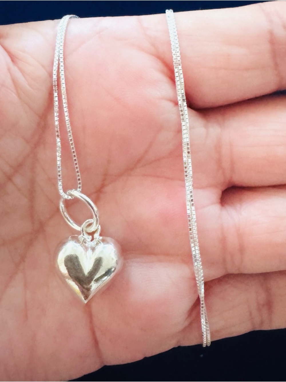925 Sterling Silver Heart Pendant Necklace - Women Jewelry. New